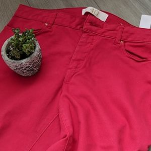 Red jeans by Zara